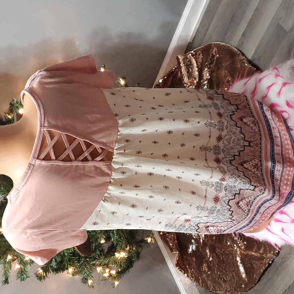 Rewind Size Large Aztec Print Bohemian Top Nwot - image 5